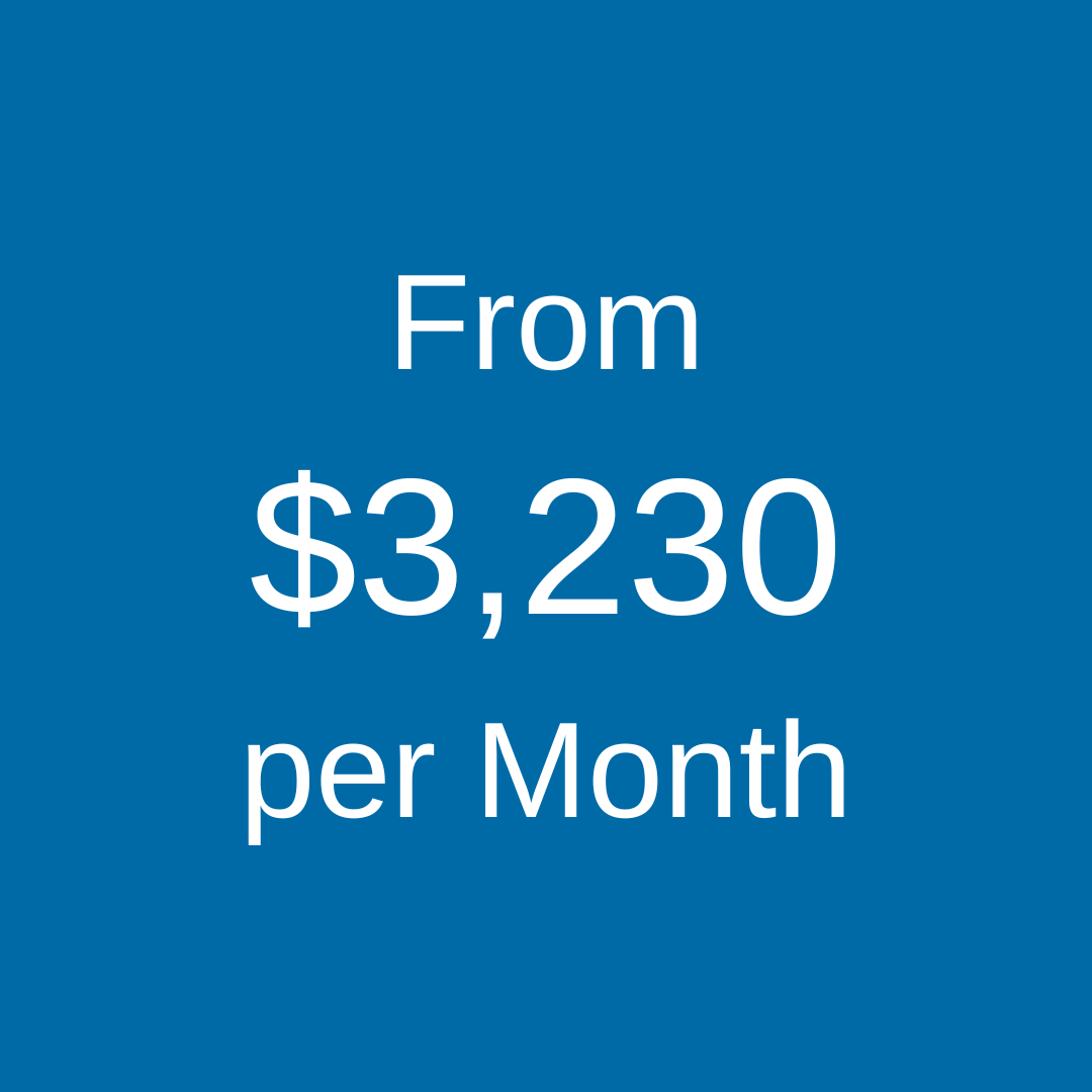 Starting pricing outside cabins per month